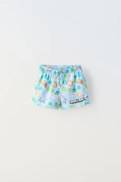 Niños ZARA 6 - 14 Años·Accesorios<6-14 AÑOS/ BERMUDA BAÑO MINECRAFT © MOJANG AB. ™