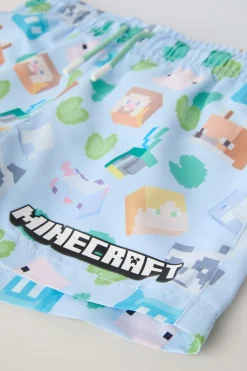 Niños ZARA 6 - 14 Años·Accesorios<6-14 AÑOS/ BERMUDA BAÑO MINECRAFT © MOJANG AB. ™