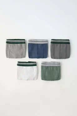 Niños ZARA 1½ - 6 Años·Ropa Interior / Calcetines|Accesorios / Zapatos / 0 - 14 Años<3-6 AÑOS/ PACK CINCO BÓXER RAYAS