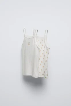 Niños ZARA 1½ - 6 Años·Ropa Interior / Calcetines<2-6 AÑOS/ PACK DOS CAMISETAS POINTELLE OSITOS