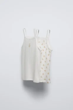 Niños ZARA 6 - 14 Años·Ropa Interior / Calcetines<6-14 AÑOS/ PACK DOS CAMISETAS POINTELLE OSITOS