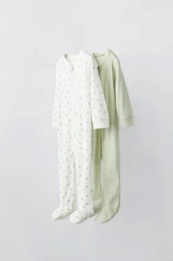 Niños ZARA 1½ - 6 Años·Pijamas|1½ - 6 Años·Pijamas<0-1 AÑOS/ PACK DOS PIJAMAS ENTEROS MANZANAS
