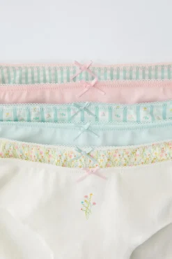 Niños ZARA 6 - 14 Años·Ropa Interior / Calcetines<6-14 AÑOS/ PACK SEIS BRAGUITAS CUADRITOS Y FLORES