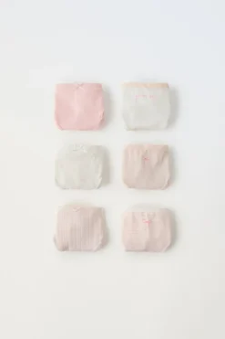 Niños ZARA 1½ - 6 Años·Ropa Interior / Calcetines<2-6 AÑOS/ PACK SEIS BRAGUITAS LACITOS