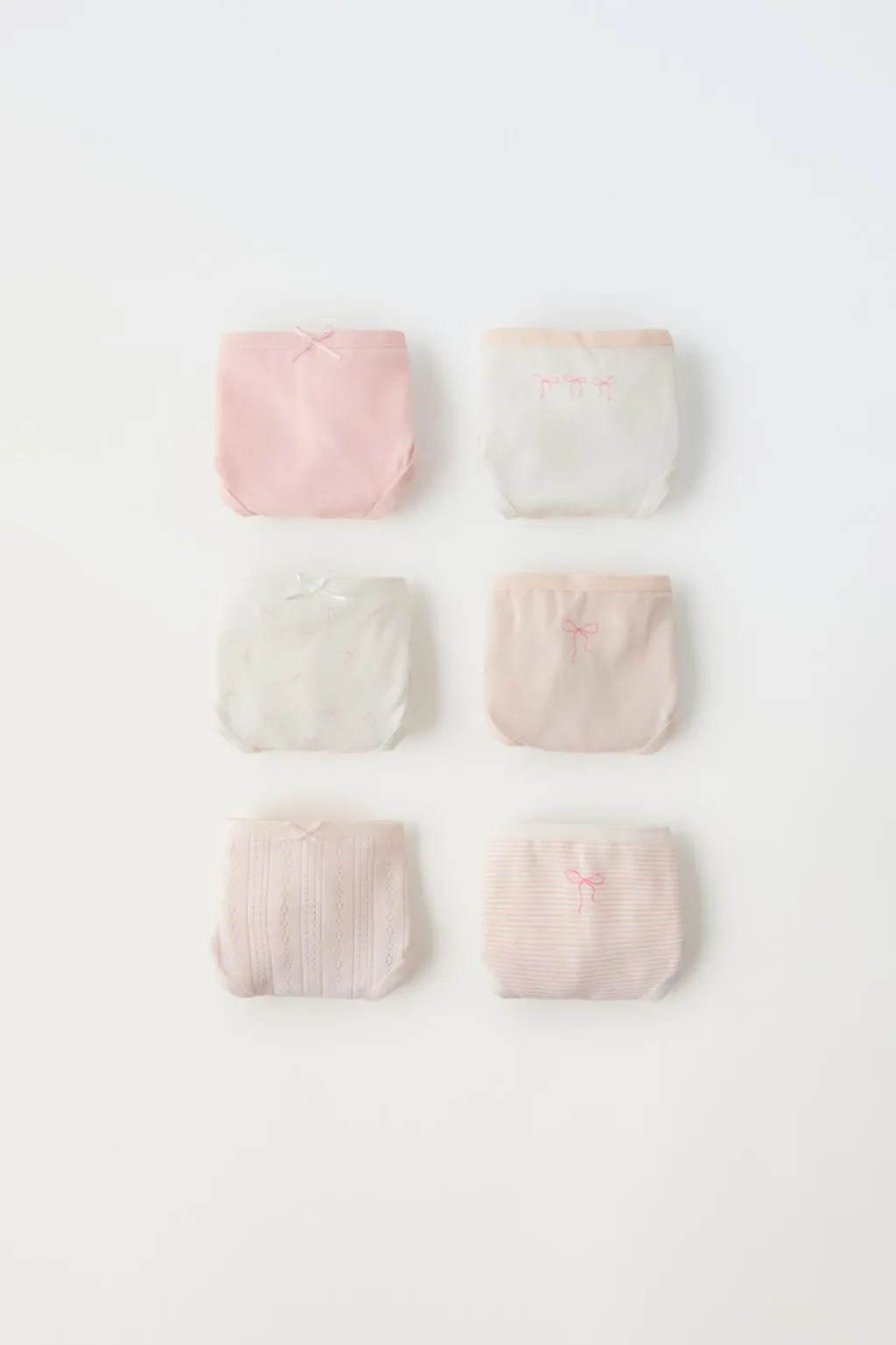 Niños ZARA 1½ - 6 Años·Ropa Interior / Calcetines<2-6 AÑOS/ PACK SEIS BRAGUITAS LACITOS