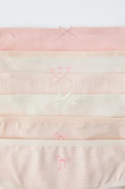 Niños ZARA 1½ - 6 Años·Ropa Interior / Calcetines<2-6 AÑOS/ PACK SEIS BRAGUITAS LACITOS