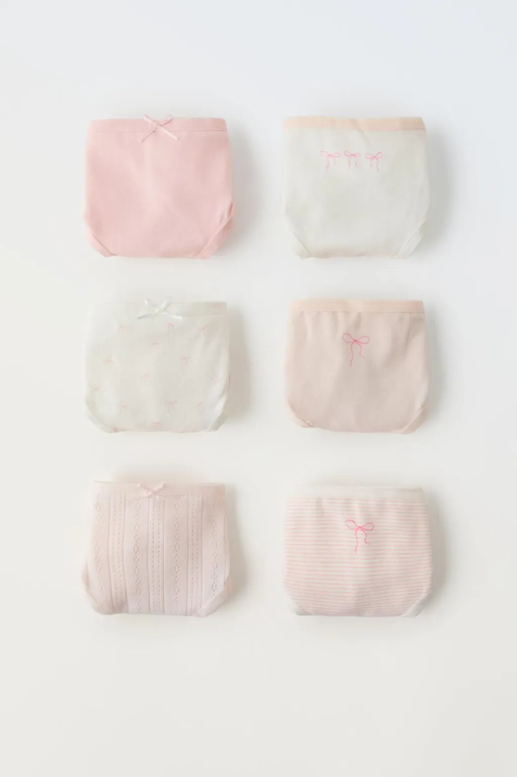 Niños ZARA 1½ - 6 Años·Ropa Interior / Calcetines<2-6 AÑOS/ PACK SEIS BRAGUITAS LACITOS