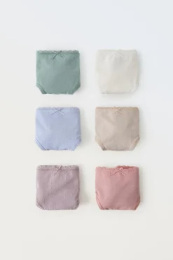 Niños ZARA 6 - 14 Años·Ropa Interior / Calcetines<6-14 AÑOS/ PACK SEIS BRAGUITAS ESTRUCTURA