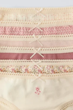 Niños ZARA 1½ - 6 Años·Ropa Interior / Calcetines<2-6 AÑOS/ PACK SEIS BRAGUITAS FLORECITAS