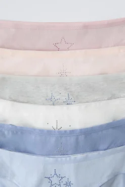 Niños ZARA 6 - 14 Años·Ropa Interior / Calcetines<6-14 AÑOS/ PACK SEIS BRAGUITAS STRASS