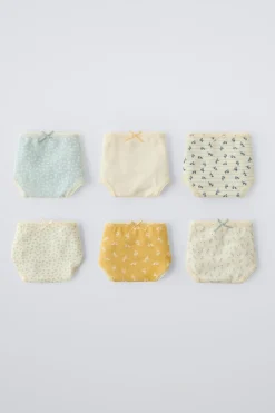 Niños ZARA 1½ - 6 Años·Ropa Interior / Calcetines<2-6 AÑOS/ PACK SEIS BRAGUITAS FLORES