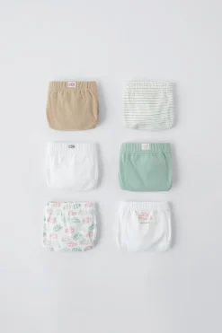 Niños ZARA 1½ - 6 Años·Ropa Interior / Calcetines|Accesorios / Zapatos / 0 - 14 Años<2-6 AÑOS/ PACK SEIS SLIPS SAFARI