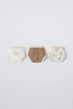 Niños ZARA 1½ - 6 Años·Ropa Interior / Calcetines<2-6 AÑOS/ PACK TRES BRAGUITAS POINTELLE OSOS