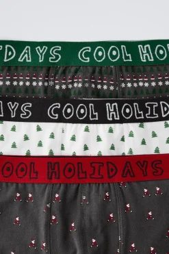 Niños ZARA 6 - 14 Años·Ropa Interior / Calcetines<6-14 AÑOS/ PACK TRES BÓXER PAPÁ NOEL Y ARBOLITOS