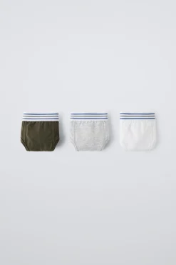 Niños ZARA 6 - 14 Años·Ropa Interior / Calcetines<6-14 AÑOS/ PACK TRES SLIPS RAYAS