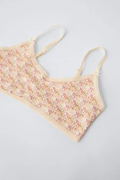 Niños ZARA 6 - 14 Años·Ropa Interior / Calcetines<9-14 AÑOS/ PACK TRES TOPS ESTAMPADO FLORECITAS