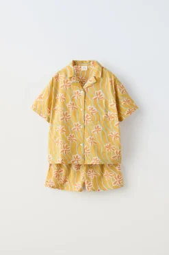 Niños ZARA 6 - 14 Años·Pijamas<6-14 AÑOS/ PIJAMA BOTONES FLORES