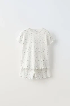 Niños ZARA 6 - 14 Años·Pijamas<6-14 AÑOS/ PIJAMA CALADOS FLORECITAS