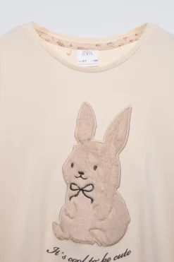 Niños ZARA 6 - 14 Años·Pijamas<6-14 AÑOS/ PIJAMA CONEJO FLORECITAS