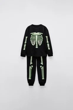 Niños ZARA 1½ - 6 Años·Pijamas|1½ - 6 Años·Pijamas<2-6 AÑOS/ PIJAMA ESQUELETO GLOW IN THE DARK