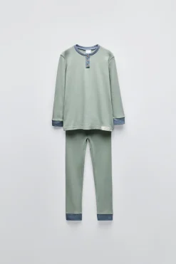 Niños ZARA 6 - 14 Años·Pijamas|6 - 14 Años·Pijamas<6-14 AÑOS/ PIJAMA LISO PANADERO