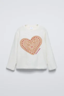 Niños ZARA 6 - 14 Años·Pijamas<6-14 AÑOS/ PIJAMA POLAR GALLETA CORAZÓN