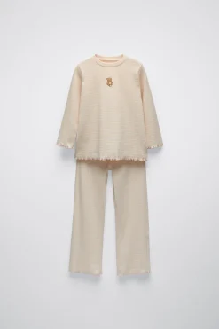 Niños ZARA 6 - 14 Años·Pijamas<6-14 AÑOS/ PIJAMA RAYAS OSITO