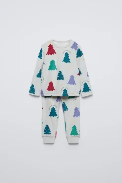 Niños ZARA 1½ - 6 Años·Pijamas|1½ - 6 Años·Pijamas<2-6 AÑOS/ PIJAMA VELOUR ÁRBOLES