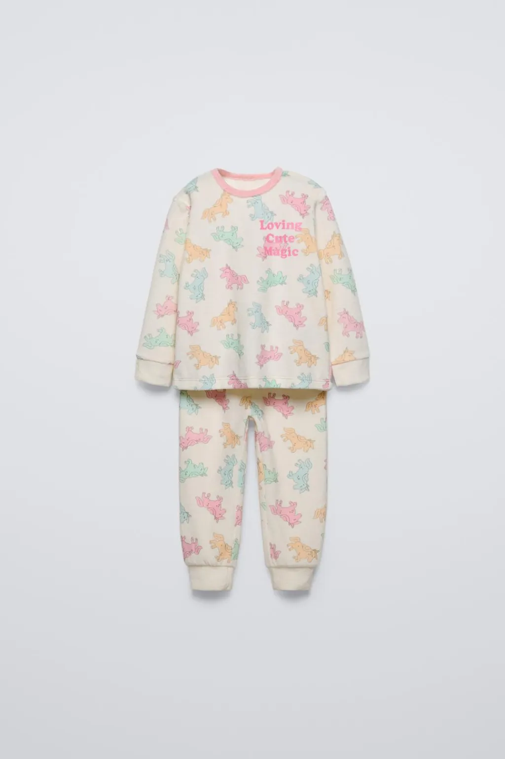 Niños ZARA 1½ - 6 Años·Pijamas<2-6 AÑOS/ PIJAMA VELOUR UNICORNIOS