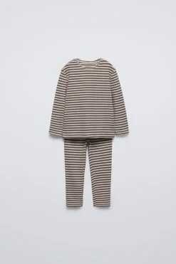 Niños ZARA 1½ - 6 Años·Pijamas|1½ - 6 Años·Pijamas<2-6 AÑOS/PIJAMA RAYAS CON BOLSA