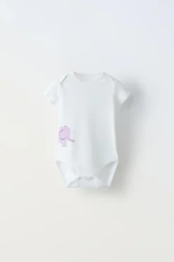 Niños ZARA 1½ - 6 Años·Ropa Interior / Calcetines|1½ - 6 Años·Ropa Interior / Calcetines<1 MESES - 3 AÑOS/ PACK CINCO BODIES ANIMALITOS