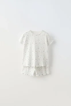 Niños ZARA 1½ - 6 Años·Pijamas<18 MESES - 6 AÑOS/ PIJAMA CALADOS FLORECITAS
