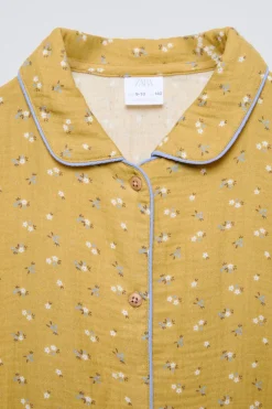 Niños ZARA 6 - 14 Años·Pijamas<6-14/ PIJAMA CAMISERO FLORES