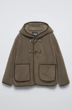 Niños ZARA 6 - 14 Años·Abrigos|6 - 14 Años·Abrigos<ABRIGO BORREGUILLO CAPUCHA