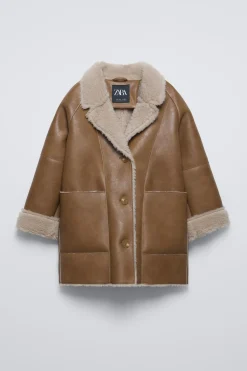 Niños ZARA 6 - 14 Años·Abrigos<ABRIGO BORREGUILLO DOBLE FAZ