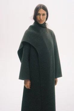 Online ABRIGO BUFANDA MEZCLA LANA ZW COLLECTION Mujer Abrigos / Anoraks