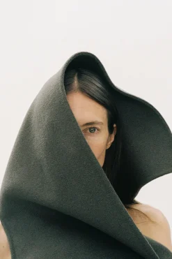 Online ABRIGO BUFANDA MEZCLA LANA ZW COLLECTION Mujer Abrigos / Anoraks