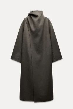 Online ABRIGO BUFANDA MEZCLA LANA ZW COLLECTION Mujer Abrigos / Anoraks