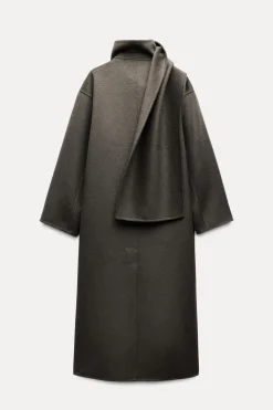 Online ABRIGO BUFANDA MEZCLA LANA ZW COLLECTION Mujer Abrigos / Anoraks