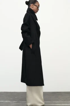 Outlet ABRIGO CINTURÓN CON LANA Mujer Abrigos / Anoraks