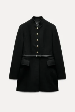 Hot ABRIGO CINTURÓN CON LANA Mujer Abrigos / Anoraks