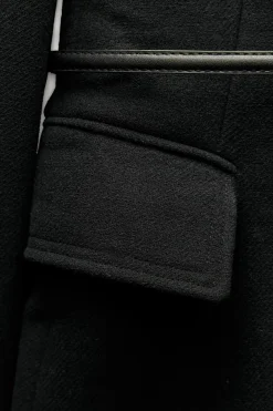 Hot ABRIGO CINTURÓN CON LANA Mujer Abrigos / Anoraks