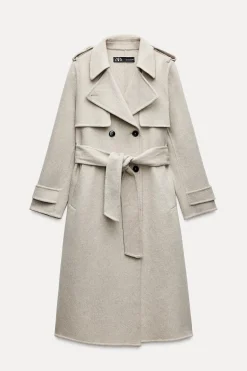 Outlet ABRIGO CINTURÓN CON LANA ZW COLLECTION Mujer Abrigos / Anoraks