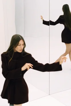 Clearance ABRIGO CINTURÓN CON LANA ZW COLLECTION Mujer Abrigos / Anoraks