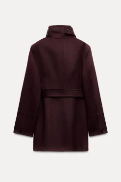 Clearance ABRIGO CINTURÓN CON LANA ZW COLLECTION Mujer Abrigos / Anoraks