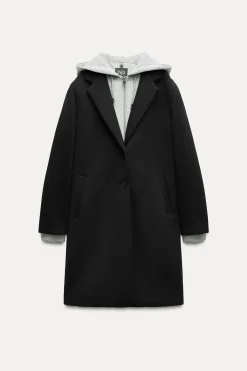 Online ABRIGO COMBINADO CAPUCHA DESMONTABLE Mujer Abrigos / Anoraks