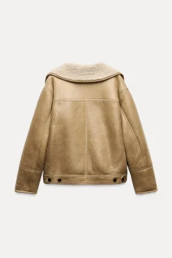 Hot ABRIGO CORTO DOBLE FAZ 100% PIEL Mujer Abrigos / Anoraks