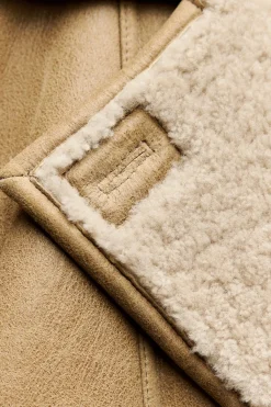 Hot ABRIGO CORTO DOBLE FAZ 100% PIEL Mujer Abrigos / Anoraks