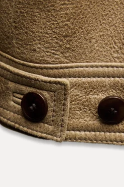 Hot ABRIGO CORTO DOBLE FAZ 100% PIEL Mujer Abrigos / Anoraks