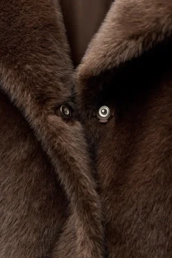 Clearance ABRIGO CORTO EFECTO PELO Mujer Abrigos / Anoraks|Cárdigan / Jerséis